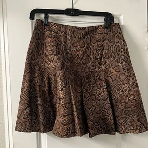 Snakeskin print skirt